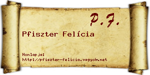 Pfiszter Felícia névjegykártya